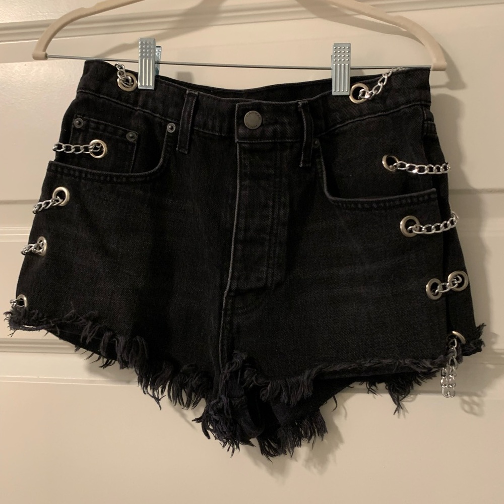 LF x Carmar High Rise Denim Short with Chains